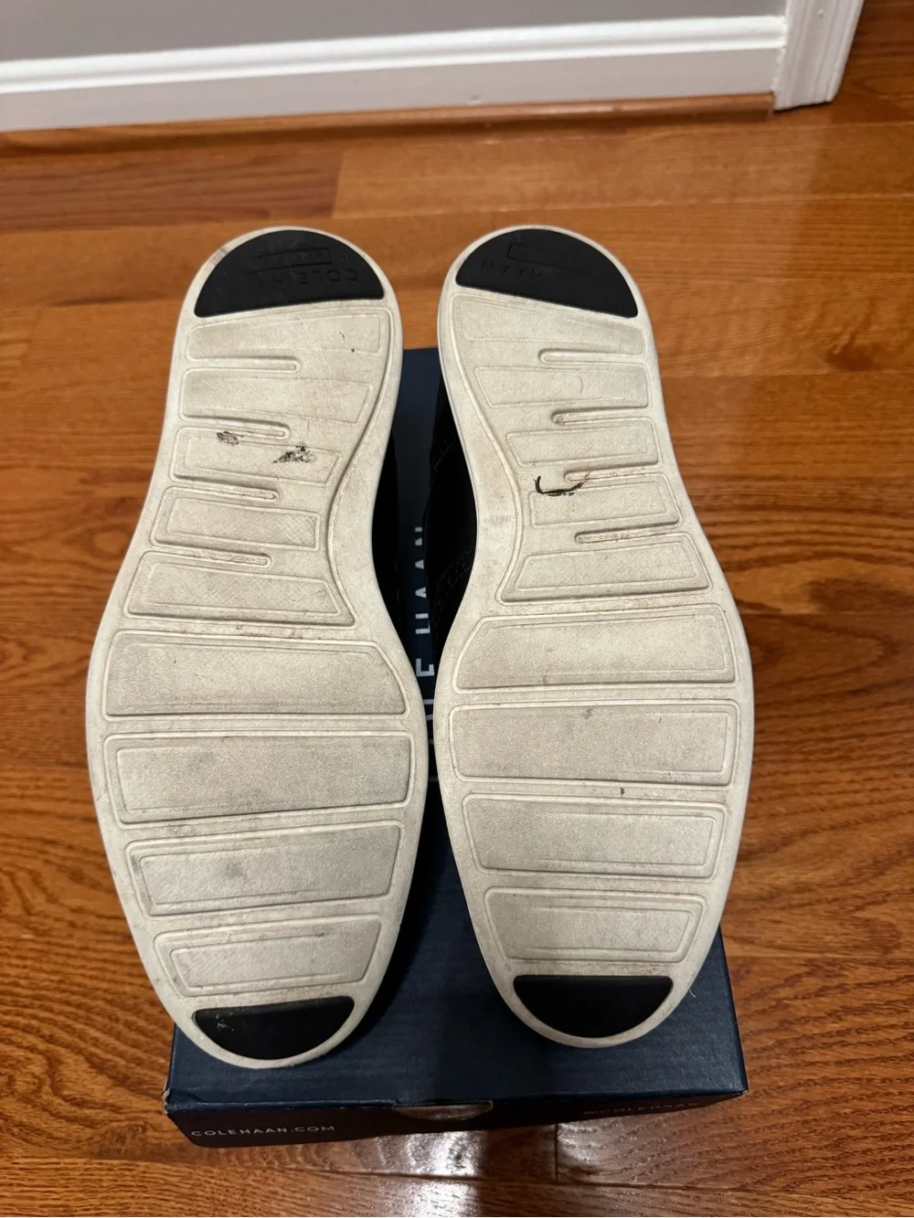 Cole Haan Black Leather Wingtip Oxfords